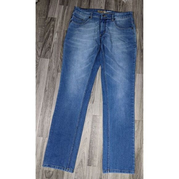 (3/$35) Matrix Womens Size 34 Pockets Whiskered Stretch Denim Blue Jeans - Picture 1 of 12